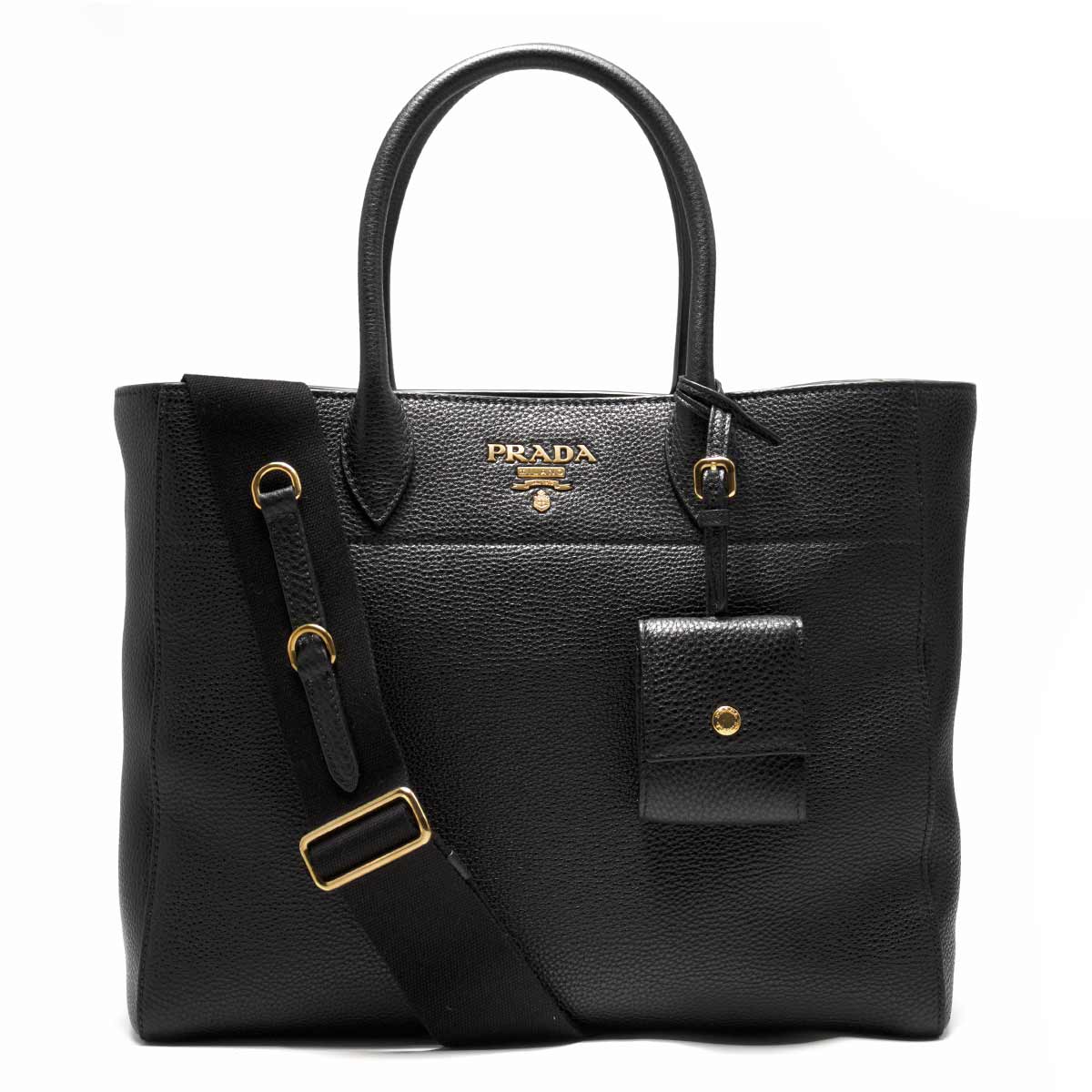 プラダ PRADA トートバッグ/ショルダーバッグ ヴィッテロ ダイノ VITELLO DAINO ブラック 1BG058 2BBE F0002 