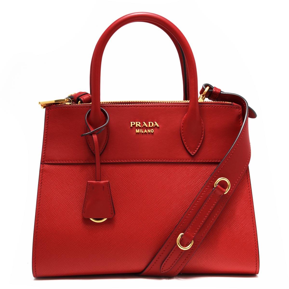 プラダ PRADA ハンドバッグ/ショルダーバッグ サフィアーノ シティ SAFFIANO CITY C パラディグムバッグ ロッソレッド  レディース 1BA103 2EVU F0011​