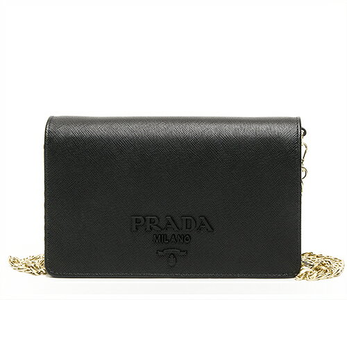 プラダ PRADA ポシェット レザー 財布 ショルダーバッグ ブラック 1BP012 NZV F0002