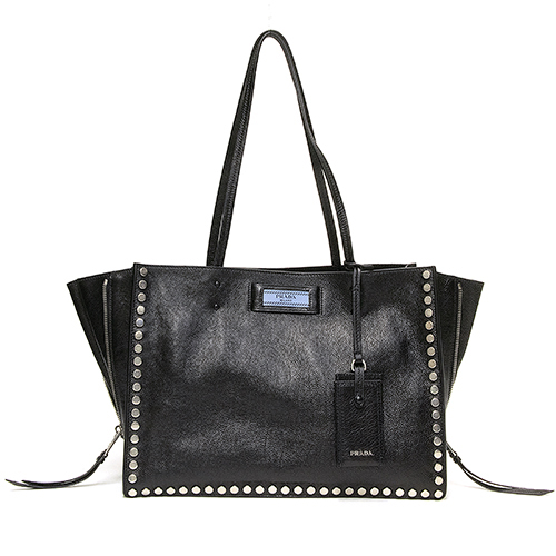 プラダ PRADA トートバッグ ブラック/ライトブルー 1BG119 PEO F0OK0