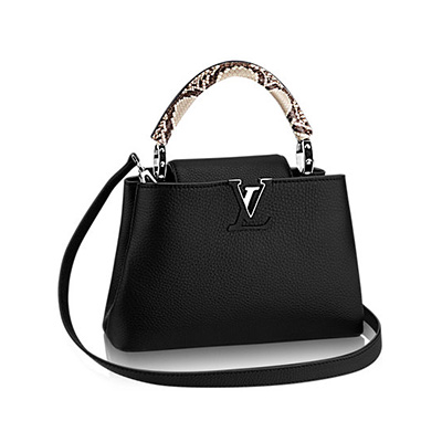 ルイ ヴィトン ノワール トリヨンレザー パイソン カプシーヌBB  LOUIS VUITTON ハンドバッグ ショルダーバッグ 2WAY  N92040​