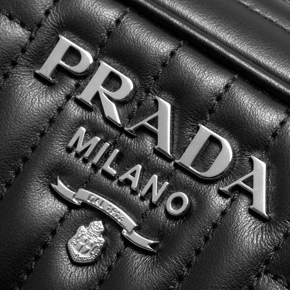 プラダ PRADA ショルダーバッグ ソフト カーフ インパーツ SOFT CALF IMPUNTU ブラック  レディース 1BH083 2D91 F0002