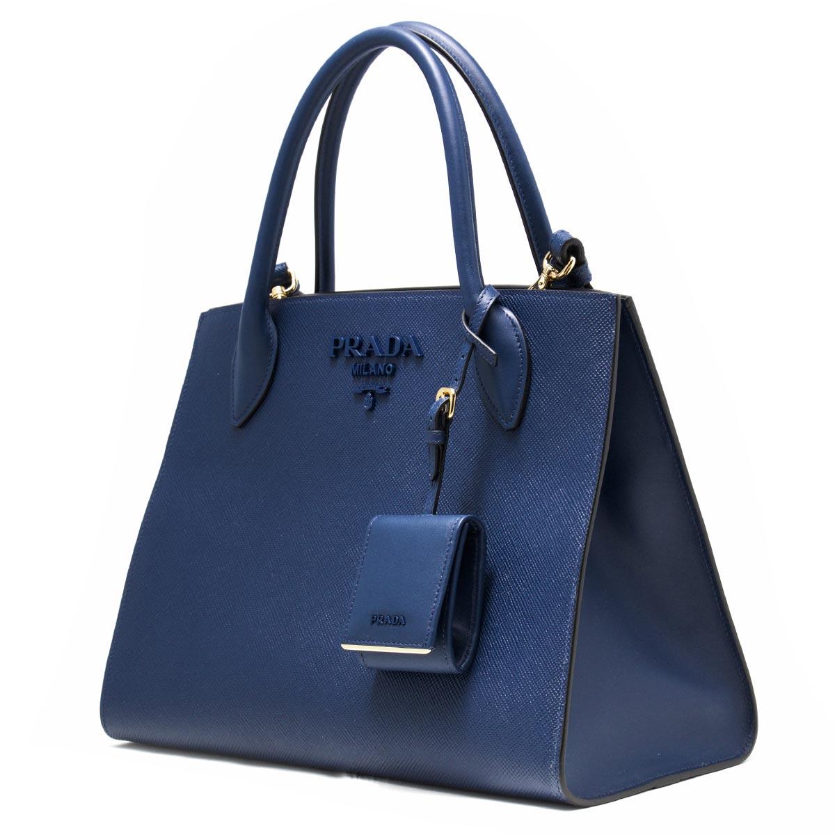 プラダ PRADA ハンドバッグ/ショルダーバッグ サフィアーノ キュイール SAFFIANO CUIR C モノクーロム ブリエッタブルー  レディース 1BA155 2ERX F0016​