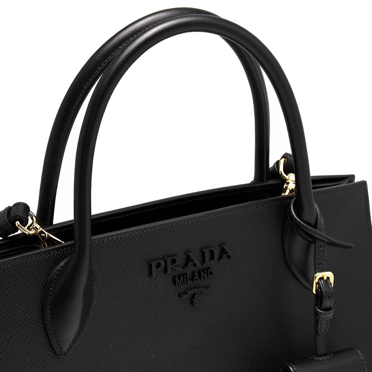プラダ PRADA ハンドバッグ/ショルダーバッグ サフィアーノ キュイール SAFFIANO CUIR C モノクーロム ブラック  レディース 1BA155 2ERX F0002