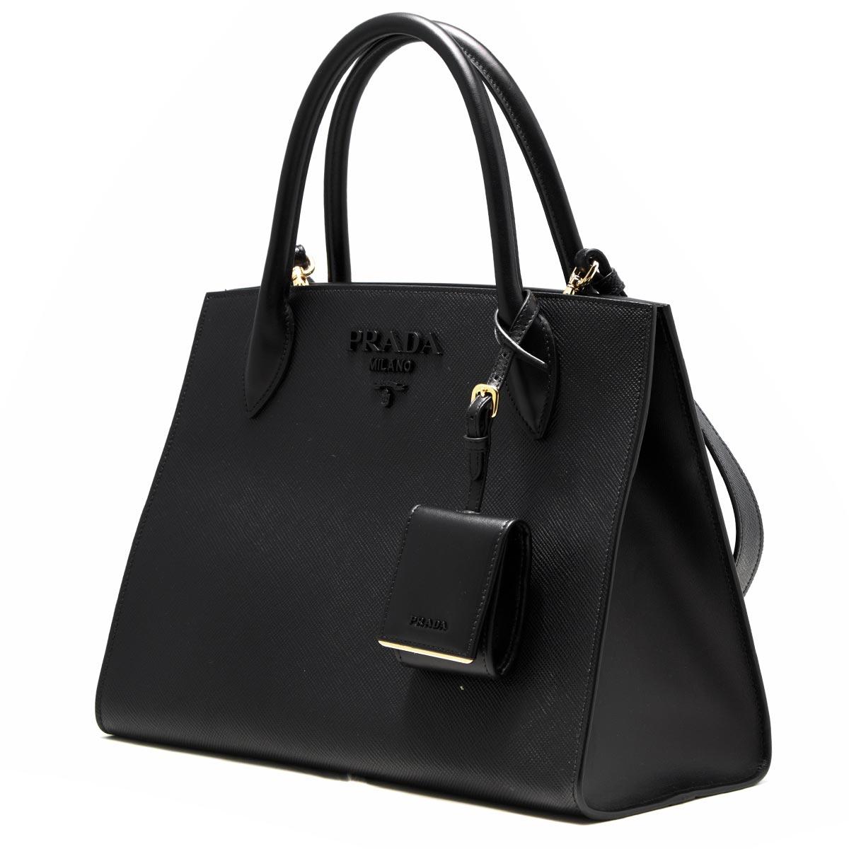 プラダ PRADA ハンドバッグ/ショルダーバッグ サフィアーノ キュイール SAFFIANO CUIR C モノクーロム ブラック  レディース 1BA155 2ERX F0002