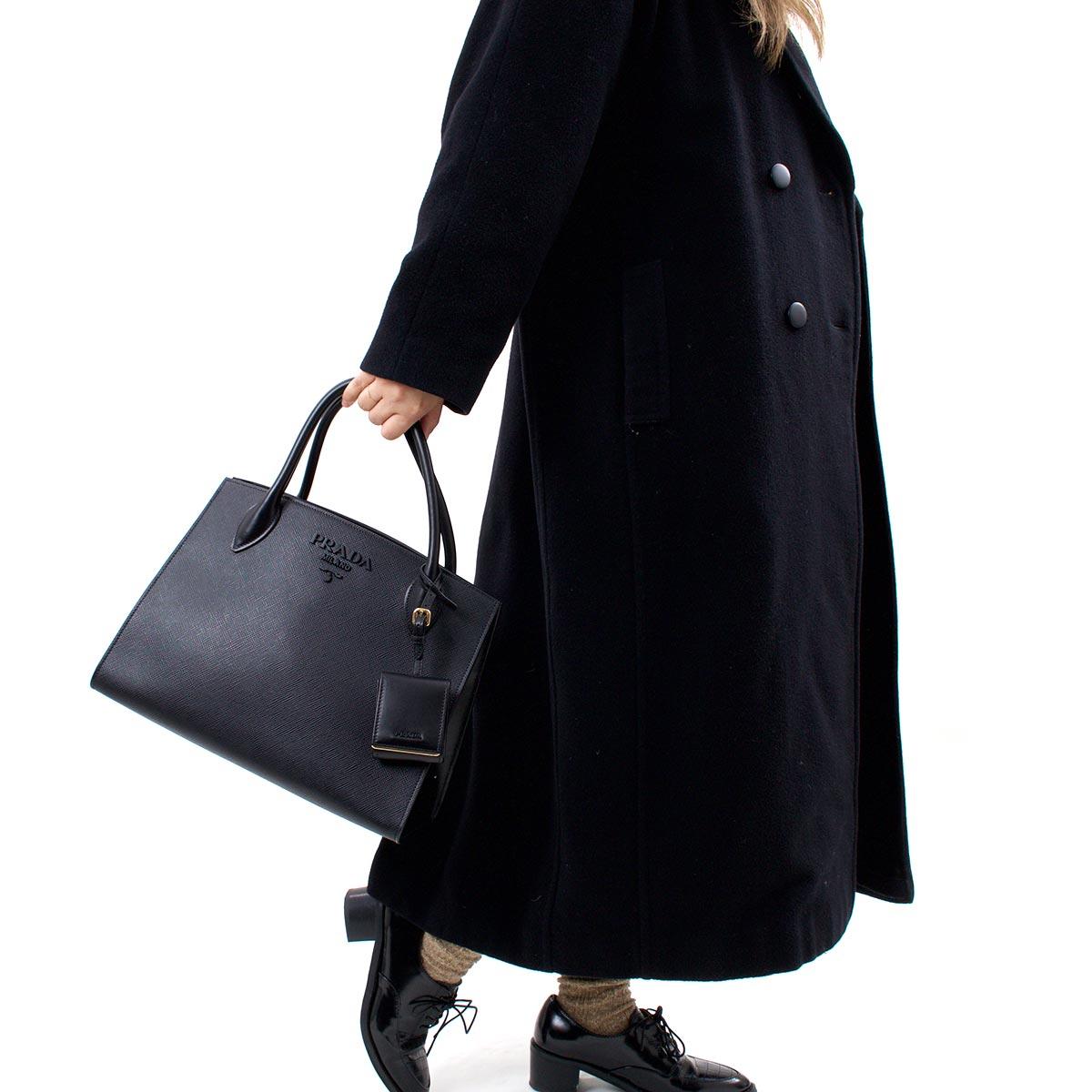 プラダ PRADA ハンドバッグ/ショルダーバッグ サフィアーノ キュイール SAFFIANO CUIR C モノクーロム ブラック  レディース 1BA155 2ERX F0002