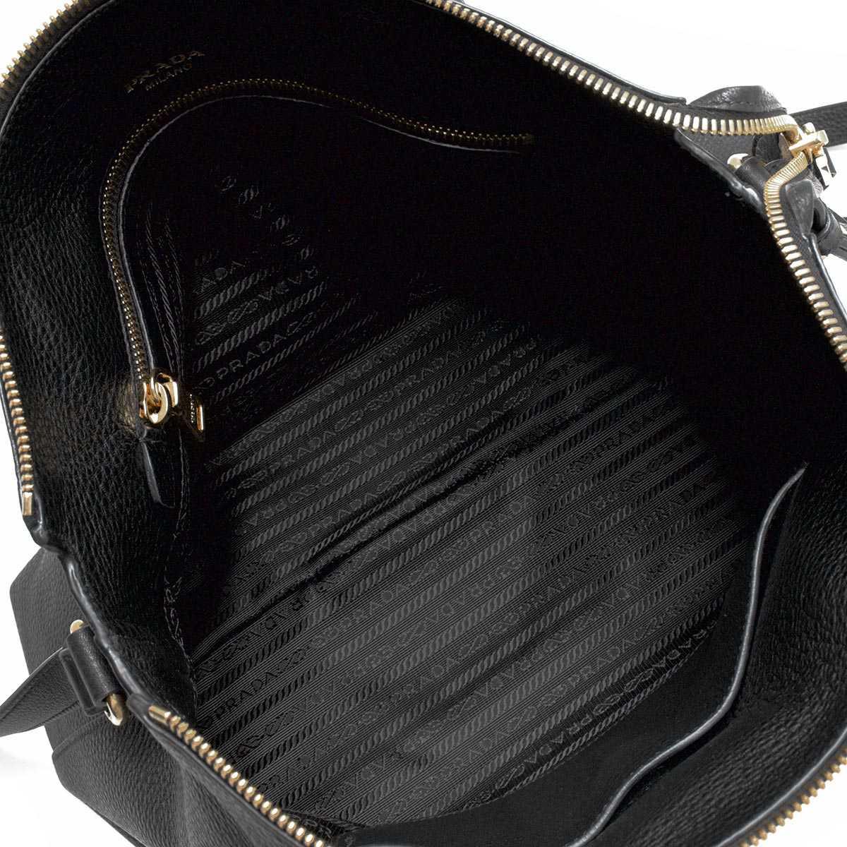 プラダPRADA トートバッグ/ショルダーバッグ ヴィッテロ ダイノ/VITELLO DAINO ブラック  レディース 1BA157 2BBE F0002​