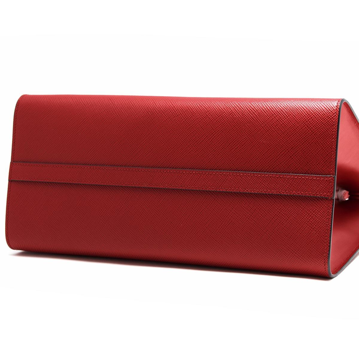 プラダバッグ PRADA ハンドバッグ/ショルダーバッグ サフィアーノ キュイール SAFFIANO CUIR C モノクーロム フォーコレッド  レディース 1BA155 2ERX F068Z​