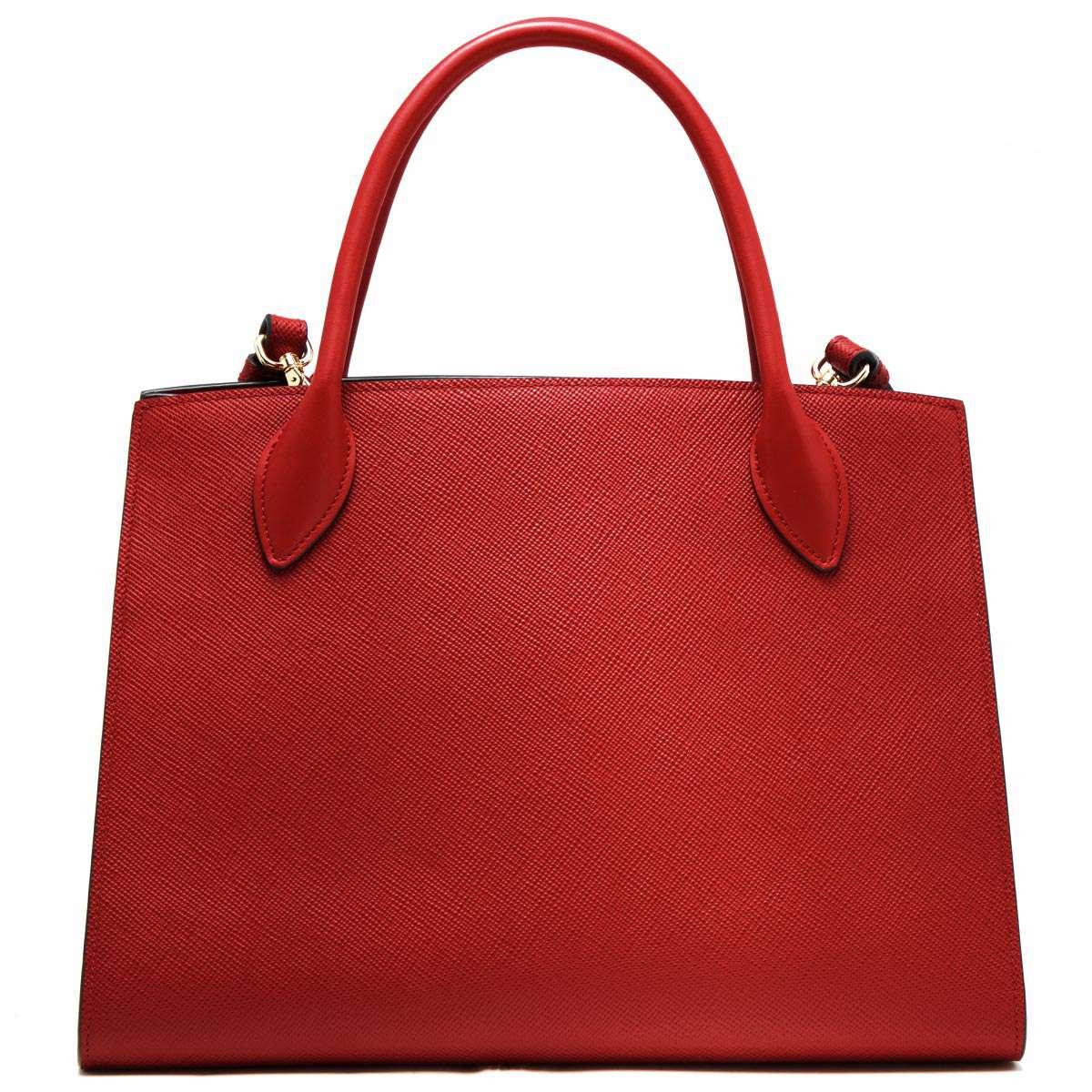 プラダバッグ PRADA ハンドバッグ/ショルダーバッグ サフィアーノ キュイール SAFFIANO CUIR C モノクーロム フォーコレッド  レディース 1BA155 2ERX F068Z​