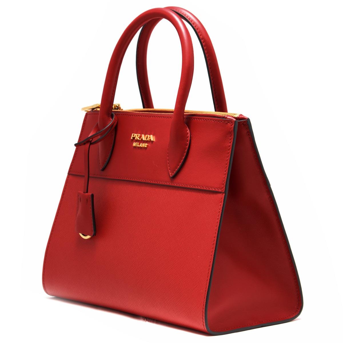 プラダ PRADA ハンドバッグ/ショルダーバッグ サフィアーノ シティ SAFFIANO CITY C パラディグムバッグ ロッソレッド  レディース 1BA103 2EVU F0011​