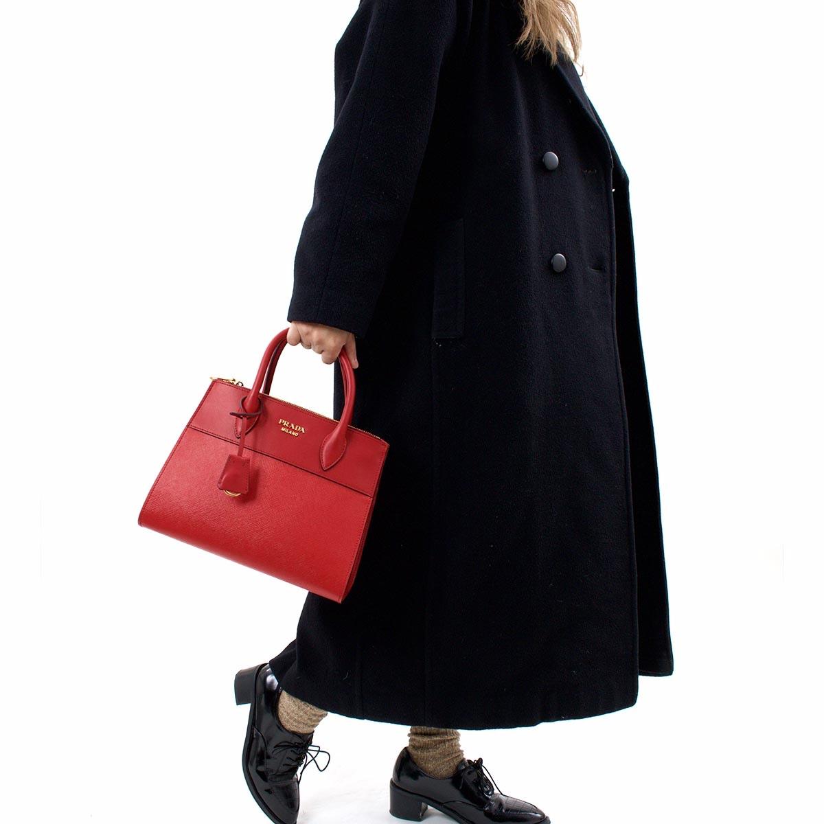プラダ PRADA ハンドバッグ/ショルダーバッグ サフィアーノ シティ SAFFIANO CITY C パラディグムバッグ ロッソレッド  レディース 1BA103 2EVU F0011​