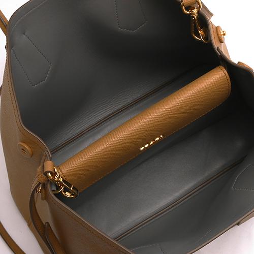 プラダ PRADA トートバッグ/ショルダーバッグ サフィアーノ キュイール 【SAFFIANO CUIR】 キャラメル&マルモグレー  レディース 1BG775 2A4A F0S01​