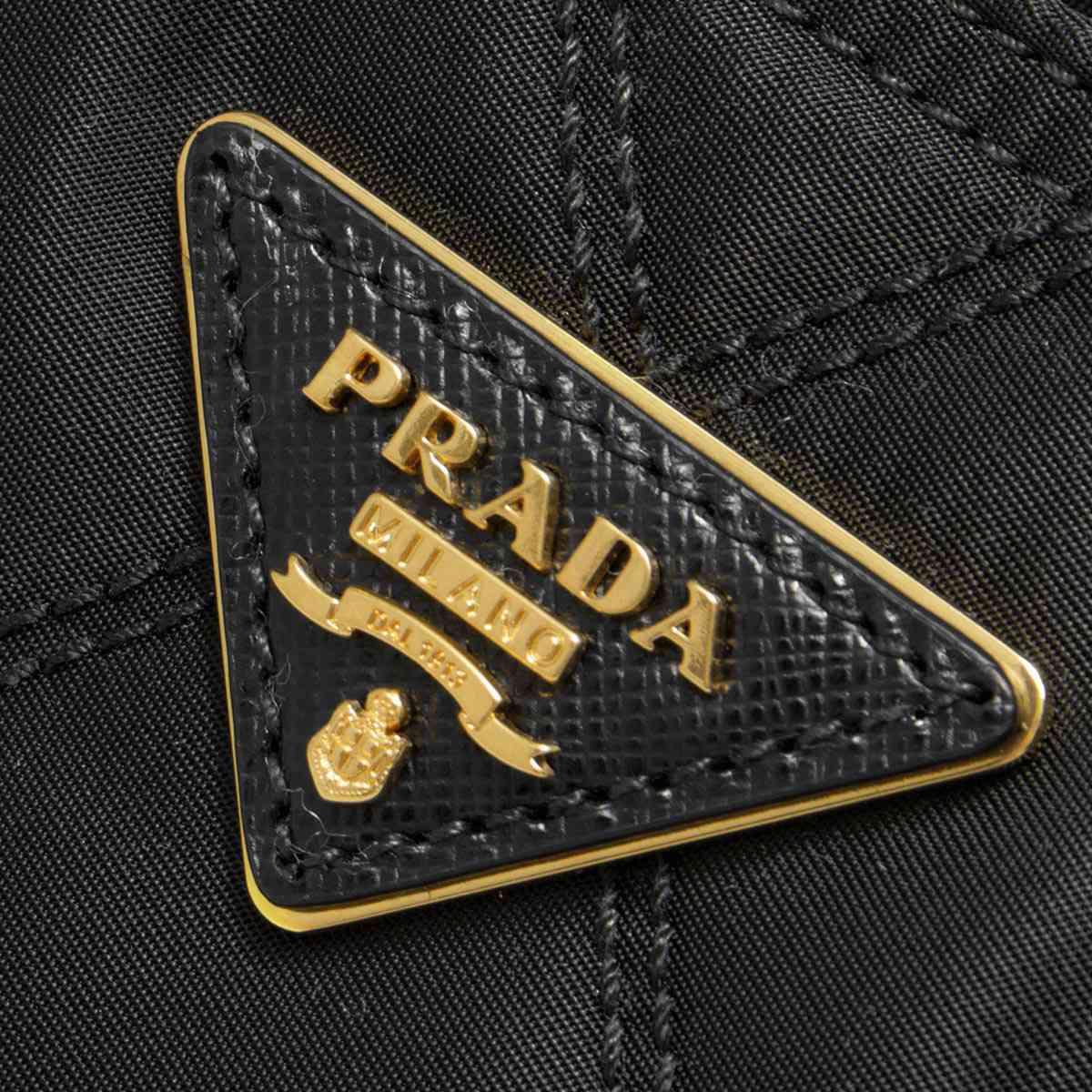 プラダ PRADA トートバッグ/ショルダーバッグ テスート TESSUTO IMPUNTURATO 三角ロゴプレート ブラック 1BA090 2EJR F0002