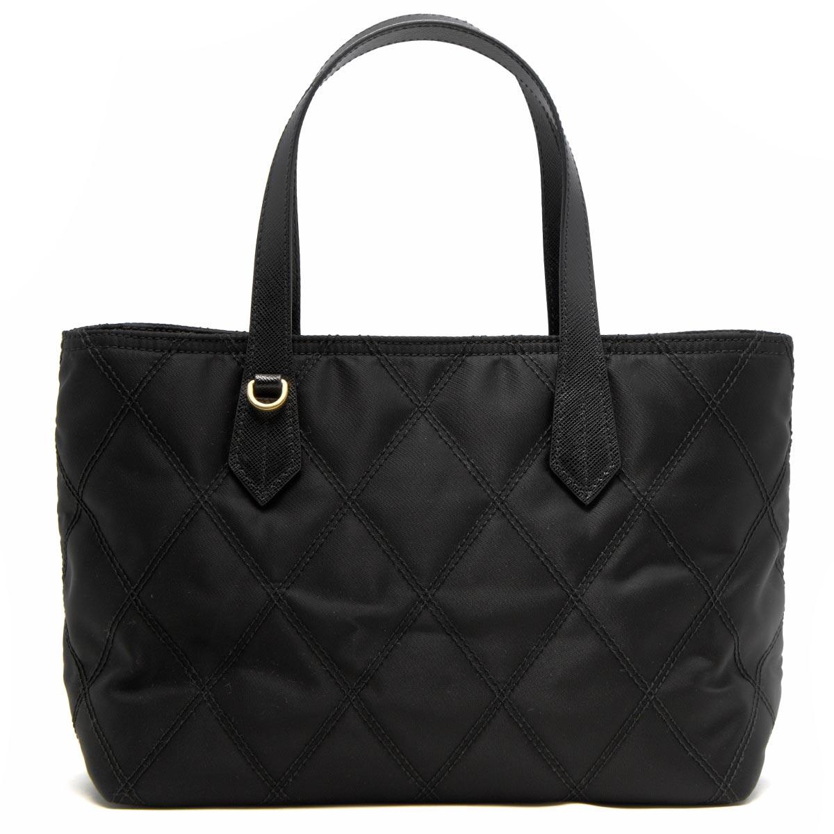 プラダ PRADA トートバッグ/ショルダーバッグ テスート TESSUTO IMPUNTURATO 三角ロゴプレート ブラック 1BA090 2EJR F0002