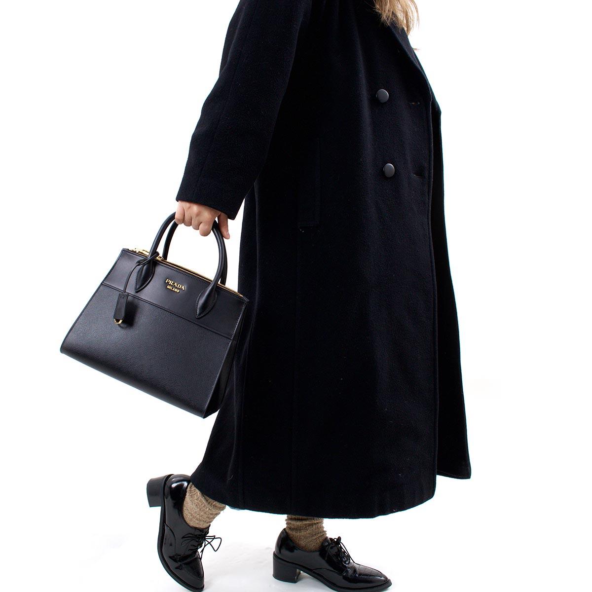 プラダバッグ PRADA ハンドバッグ/ショルダーバッグ サフィアーノ シティ SAFFIANO CITY C パラディグムバッグ ブラック 1BA103 2EVU F0002 