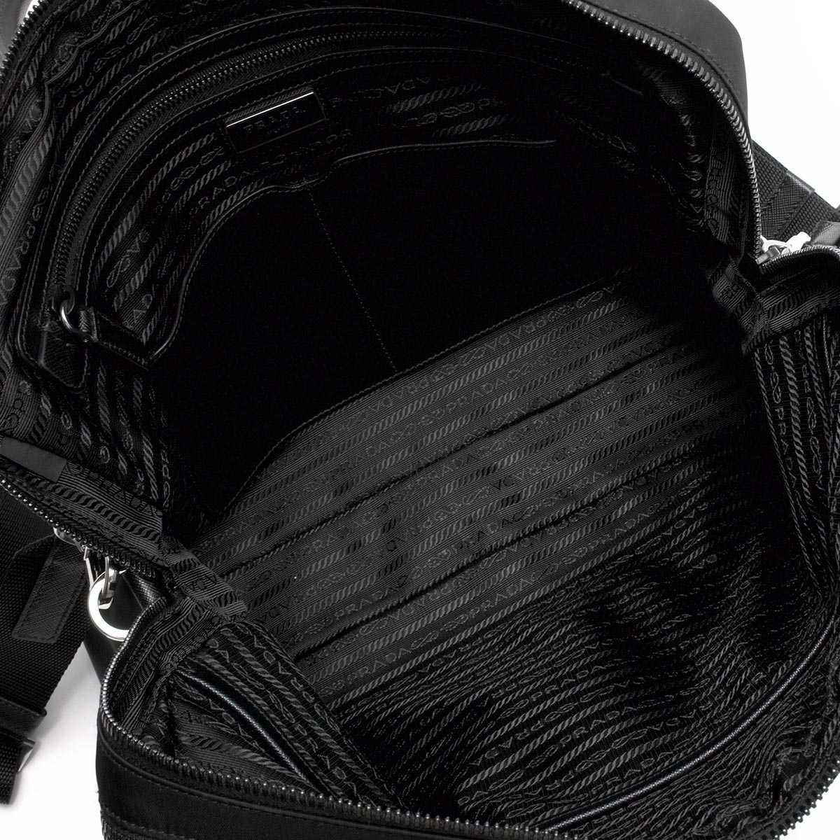 プラダ PRADA ビジネスバッグ/ショルダーバッグ TESSUTO SAFFIANO 三角ロゴプレート ブラック 2VE002 064 F0002 