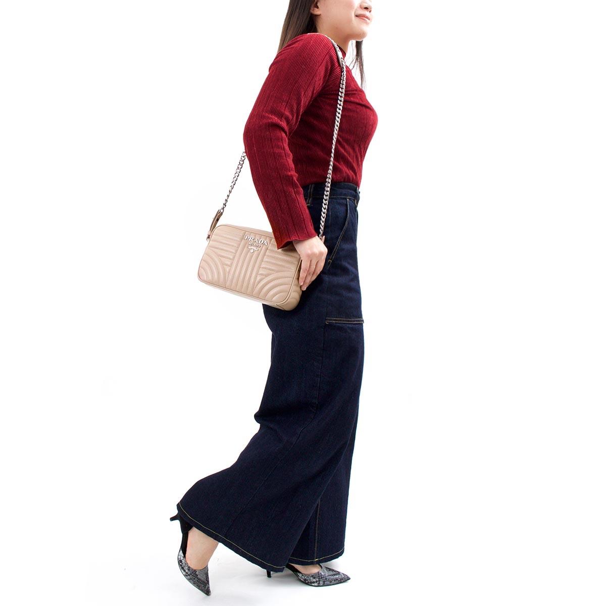 プラダバッグ PRADA ショルダーバッグ ソフト カーフ インパーツ SOFT CALF IMPUNTU チプリアピンクページュ 1BH083 2D91 F0236