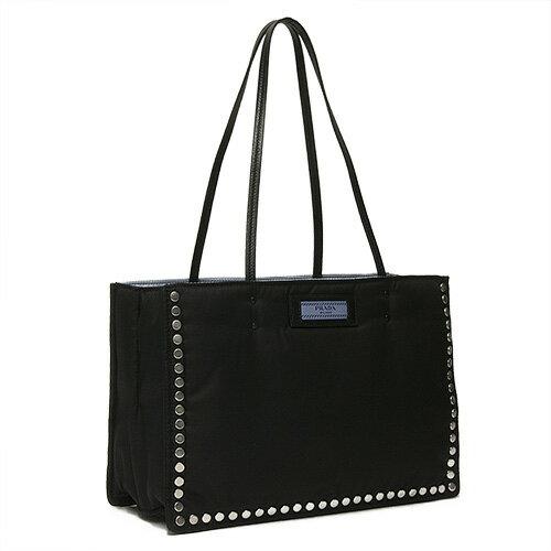 プラダ PRADA ショルダーバッグ エティケット トートバッグ ブラック/ライトブルー 1BG122 2BOD F0OK0