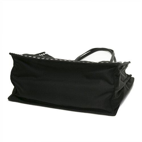 プラダ PRADA ショルダーバッグ エティケット トートバッグ ブラック/ライトブルー 1BG122 2BOD F0OK0