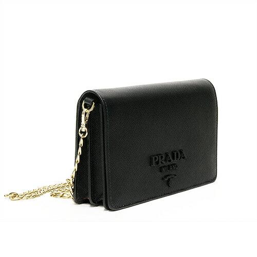 プラダ PRADA ポシェット レザー 財布 ショルダーバッグ ブラック 1BP012 NZV F0002