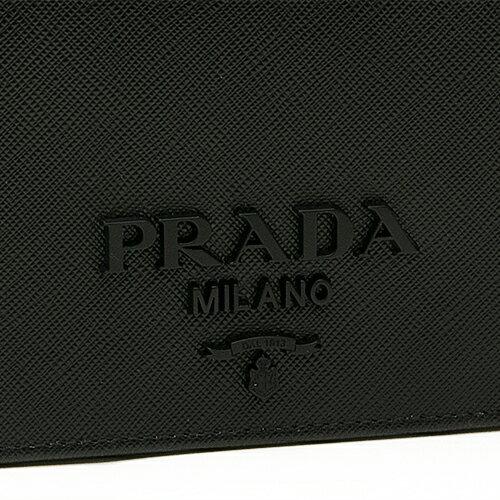 プラダ PRADA ポシェット レザー 財布 ショルダーバッグ ブラック 1BP012 NZV F0002