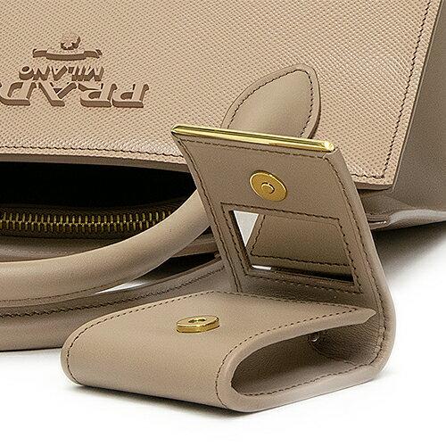 プラダ PRADA ショルダーバッグ レザー モノクローム ハンドバッグ(2WAY仕様) ピンクベージュ 1BA156 2ERX F0236