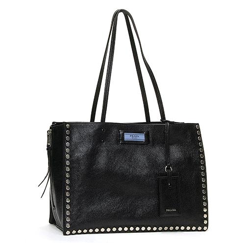 プラダ PRADA トートバッグ ブラック/ライトブルー 1BG119 PEO F0OK0