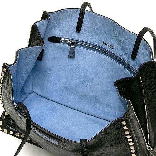 プラダ PRADA トートバッグ ブラック/ライトブルー 1BG119 PEO F0OK0