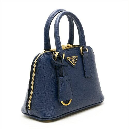 プラダ PRADA ミニハンドバッグ(2WAY仕様) promenade mini ミニプロムナードバッグ ブルー 1BH851 NZV F0016