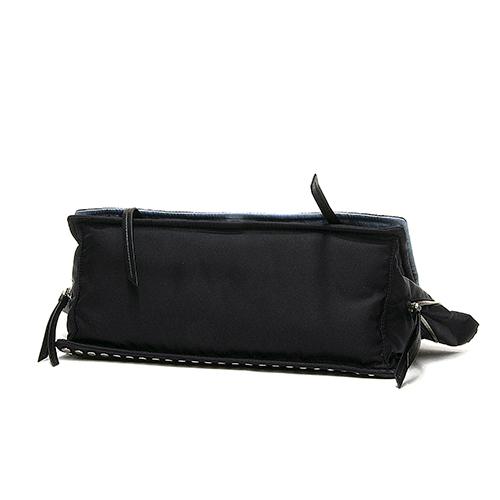 プラダ PRADA レディース エティケット ショルダーバッグ ブラック/ライトブルー 1BD088 2BOD F0OK0
