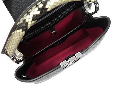 ルイ ヴィトン ノワール トリヨンレザー パイソン カプシーヌBB  LOUIS VUITTON ハンドバッグ ショルダーバッグ 2WAY  N92040​