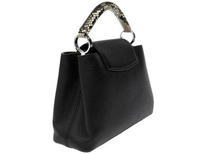 ルイ ヴィトン ノワール トリヨンレザー パイソン カプシーヌBB  LOUIS VUITTON ハンドバッグ ショルダーバッグ 2WAY  N92040​