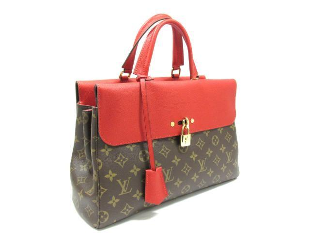ルイヴィトンLOUIS VUITTON ヴィーナス　ビジネスバッグ ハンドバッグ モノグラム×レッド モノグラム×カウハイドレザー M41738