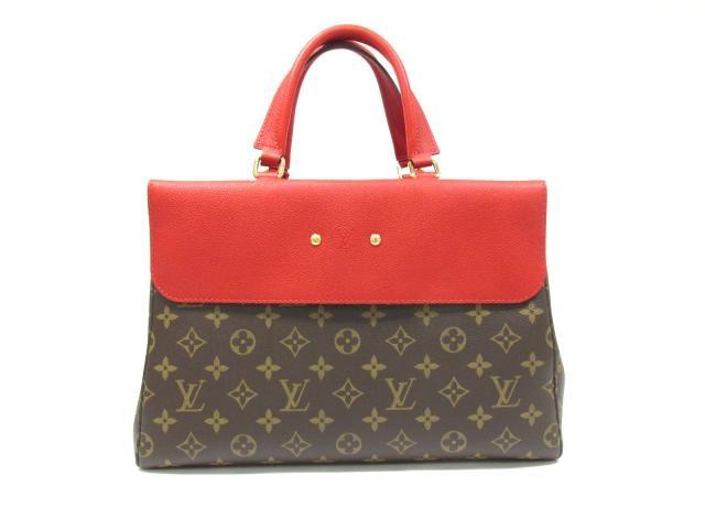 ルイヴィトンLOUIS VUITTON ヴィーナス　ビジネスバッグ ハンドバッグ モノグラム×レッド モノグラム×カウハイドレザー M41738