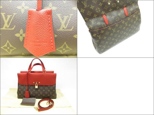 ルイヴィトンLOUIS VUITTON ヴィーナス　ビジネスバッグ ハンドバッグ モノグラム×レッド モノグラム×カウハイドレザー M41738
