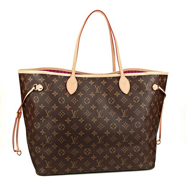 ルイヴィトン　ダミエ　ネヴァーフルGMポーチ付　モノグラム/ピヴォワンヌ　LOUIS VUITTON　トートバッグ　M41180