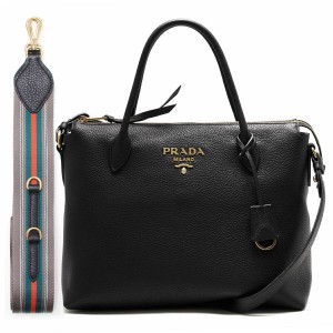 プラダPRADA トートバッグ/ショルダーバッグ ヴィッテロ ダイノ/VITELLO DAINO ブラック  レディース 1BA157 2BBE F0002​