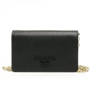 プラダ PRADA ポシェット レザー 財布 ショルダーバッグ ブラック 1BP012 NZV F0002