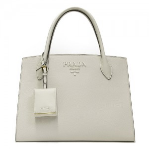 プラダ PRADA ショルダーバッグ レザー モノクローム ハンドバッグ(2WAY仕様) ホワイト 1BA155 2ERX F0K74 