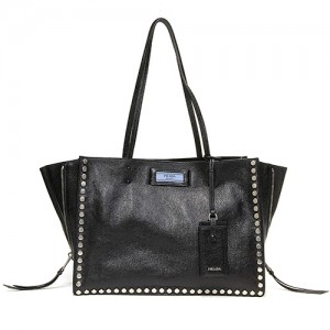 プラダ PRADA トートバッグ ブラック/ライトブルー 1BG119 PEO F0OK0