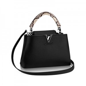 ルイ ヴィトン ノワール トリヨンレザー パイソン カプシーヌBB  LOUIS VUITTON ハンドバッグ ショルダーバッグ 2WAY  N92040​