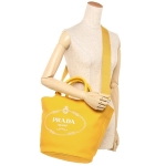 プラダ バッグ PRADA  カナパ CANAPA レディース トートバッグ ショルダーバッグ SOLEIL 黄色 1BG163 ZKI F065Y