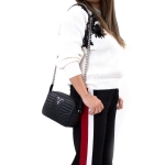 プラダ PRADA ショルダーバッグ ソフト カーフ インパーツ SOFT CALF IMPUNTU ブラック  レディース 1BH083 2D91 F0002