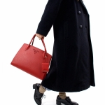 プラダバッグ PRADA ハンドバッグ/ショルダーバッグ サフィアーノ キュイール SAFFIANO CUIR C モノクーロム フォーコレッド  レディース 1BA155 2ERX F068Z​