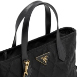 プラダ PRADA トートバッグ/ショルダーバッグ テスート TESSUTO IMPUNTURATO 三角ロゴプレート ブラック 1BA090 2EJR F0002