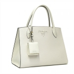 プラダ PRADA ショルダーバッグ レザー モノクローム ハンドバッグ(2WAY仕様) ホワイト 1BA155 2ERX F0K74 