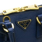 プラダ PRADA ミニハンドバッグ(2WAY仕様) promenade mini ミニプロムナードバッグ ブルー 1BH851 NZV F0016