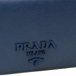 プラダ PRADA ポシェット レザー 財布 ショルダーバッグ ブルー 1BP012 NZV F0016