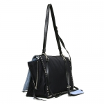 プラダ PRADA レディース エティケット ショルダーバッグ ブラック/ライトブルー 1BD088 2BOD F0OK0