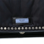 プラダ PRADA レディース エティケット ショルダーバッグ ブラック/ライトブルー 1BD088 2BOD F0OK0